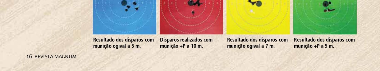 Resultados dos disparos com ogival e +P a 5m e 7m